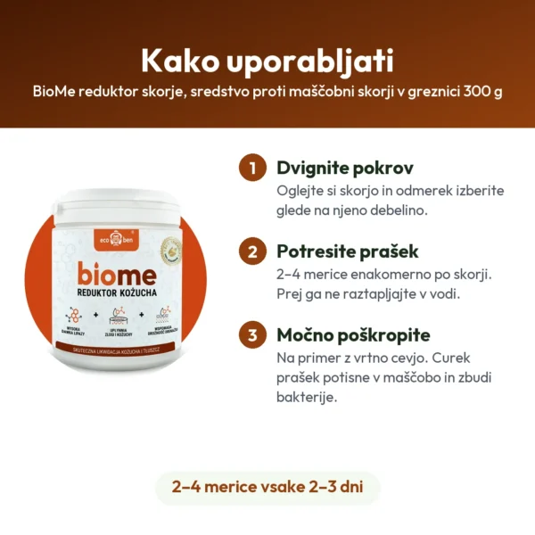 BioMe reduktor skorje, sredstvo proti maščobni skorji v greznici 300 g