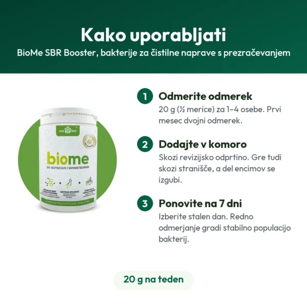 BioMe SBR Booster, bakterije za čistilne naprave s prezračevanjem